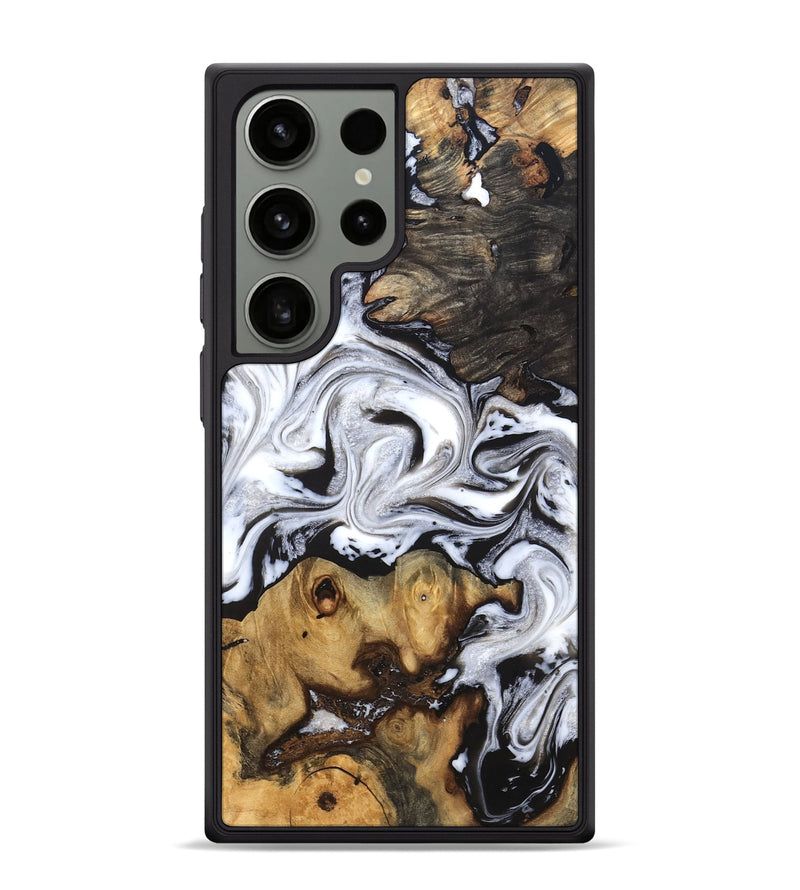 Galaxy S24 Ultra Wood Phone Case - Libbie (Black & White, 819364)