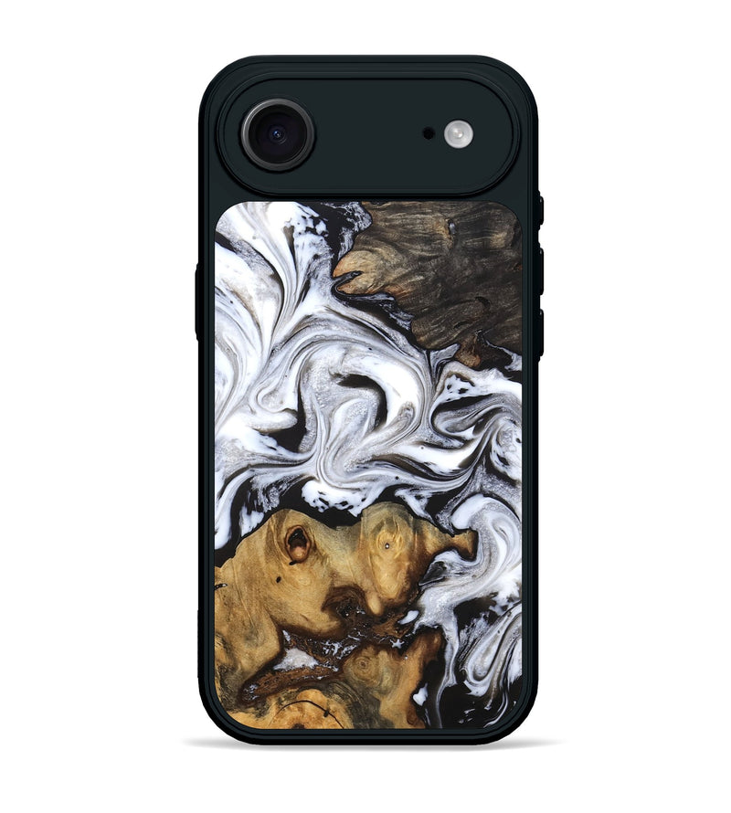 iPhone 17 Air Wood Phone Case - Libbie (Black & White, 819364)