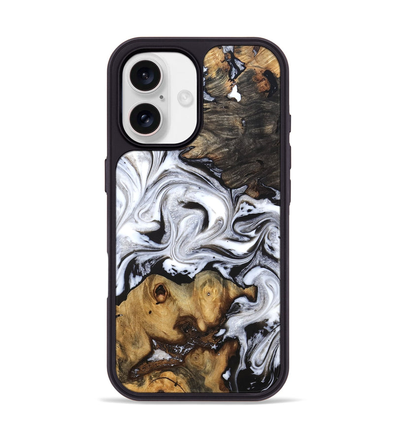 iPhone 17 Wood Phone Case - Libbie (Black & White, 819364)