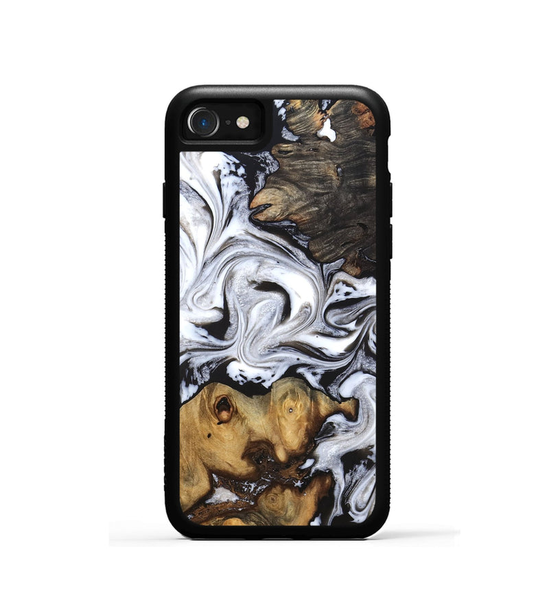 iPhone SE Wood Phone Case - Libbie (Black & White, 819364)