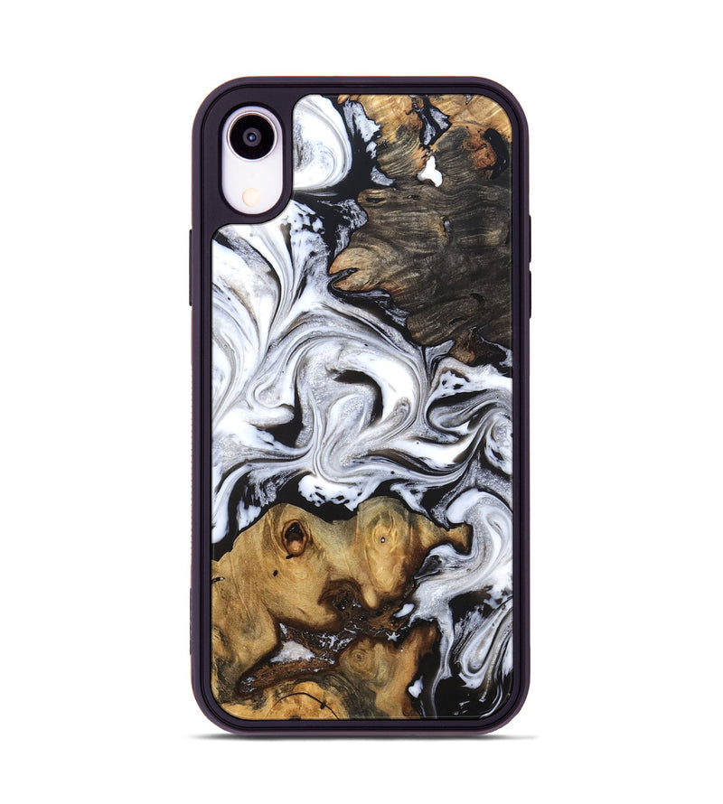 iPhone Xr Wood Phone Case - Libbie (Black & White, 819364)