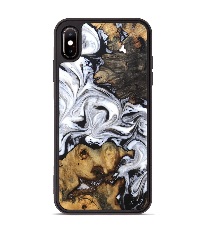 iPhone Xs Max Wood Phone Case - Libbie (Black & White, 819364)