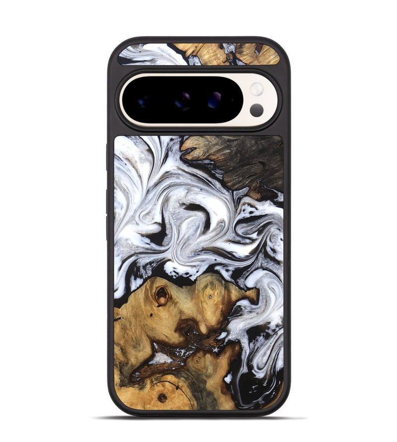 Pixel 9 Wood Phone Case - Libbie (Black & White, 819364)