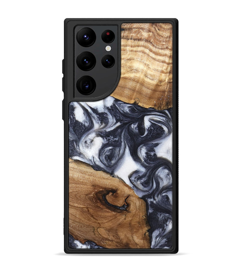 Galaxy S22 Ultra Wood Phone Case - Anais (Black & White, 819365)