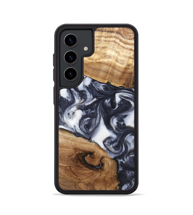 Galaxy S24 Wood Phone Case - Anais (Black & White, 819365)