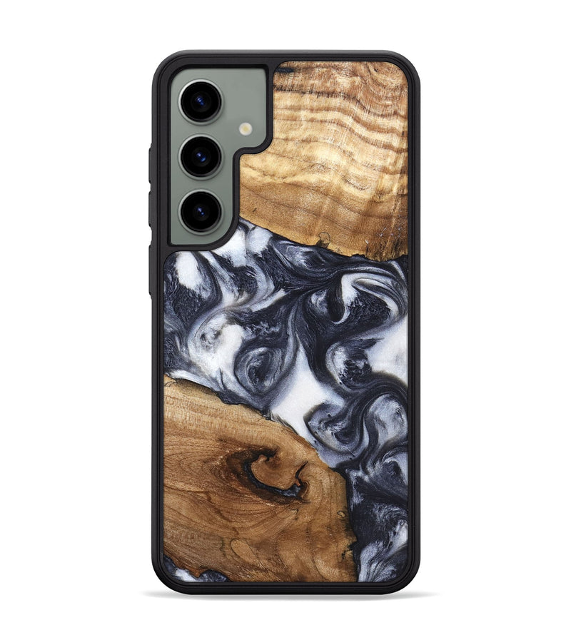 Galaxy S24 Plus Wood Phone Case - Anais (Black & White, 819365)