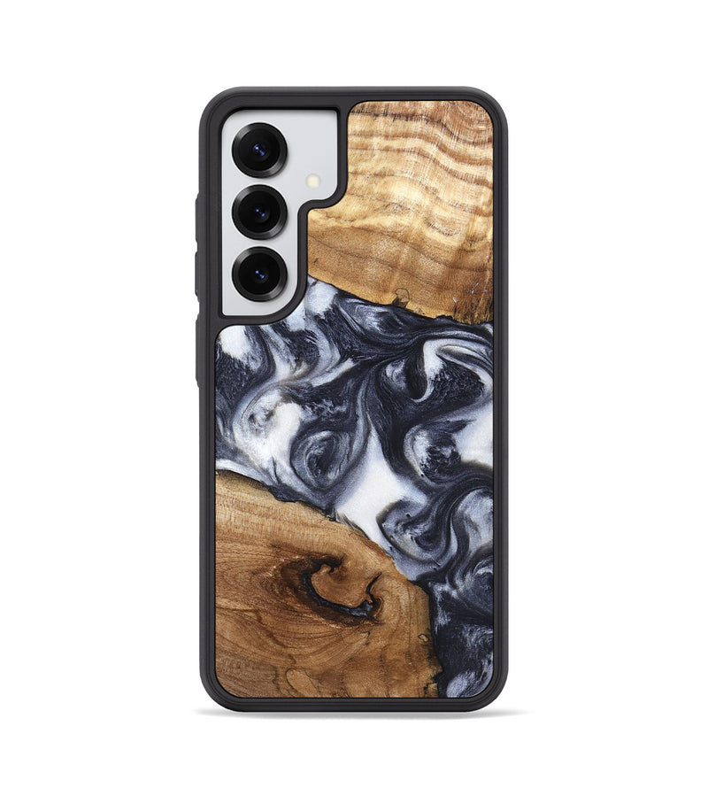 Galaxy S25 Wood Phone Case - Anais (Black & White, 819365)