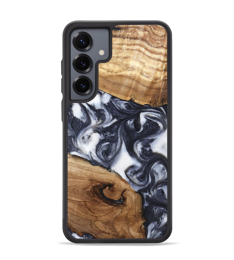 Galaxy S25 Plus Wood Phone Case - Anais (Black & White, 819365)