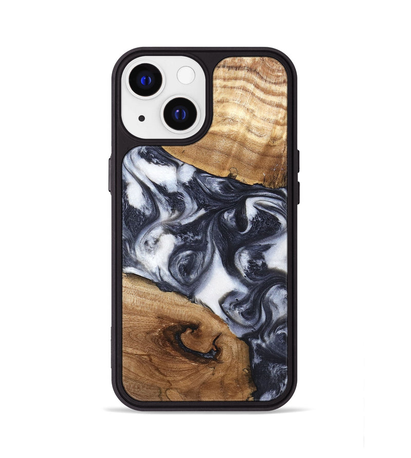 iPhone 13 Wood Phone Case - Anais (Black & White, 819365)