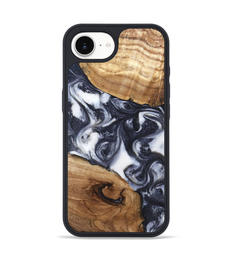 iPhone 16e Wood Phone Case - Anais (Black & White, 819365)