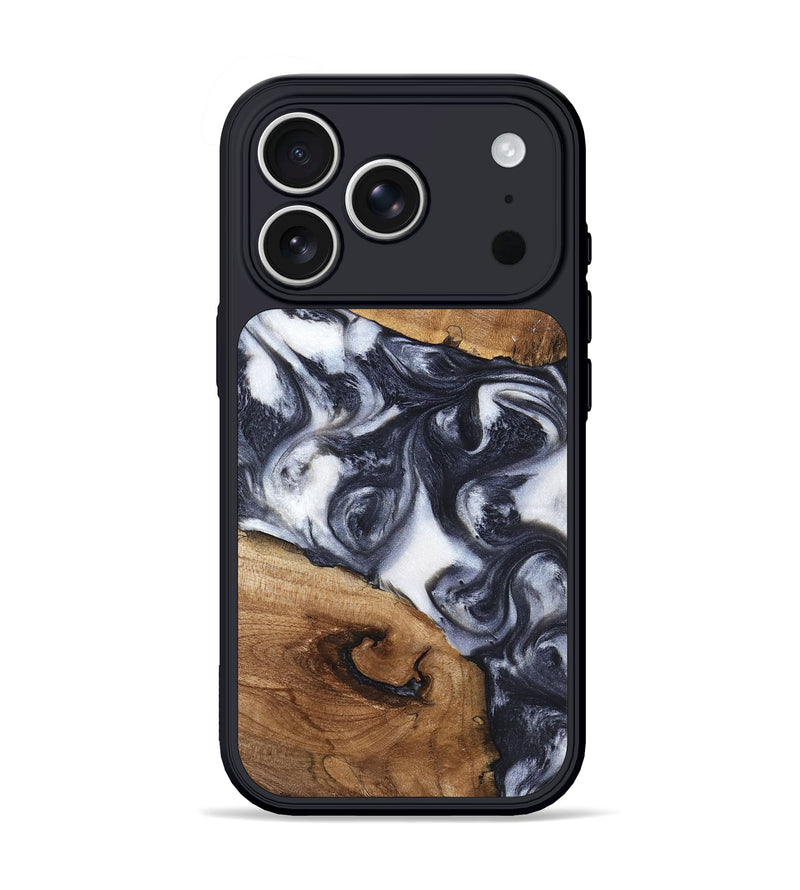iPhone 17 Pro Wood Phone Case - Anais (Black & White, 819365)