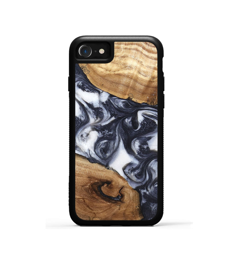 iPhone SE Wood Phone Case - Anais (Black & White, 819365)