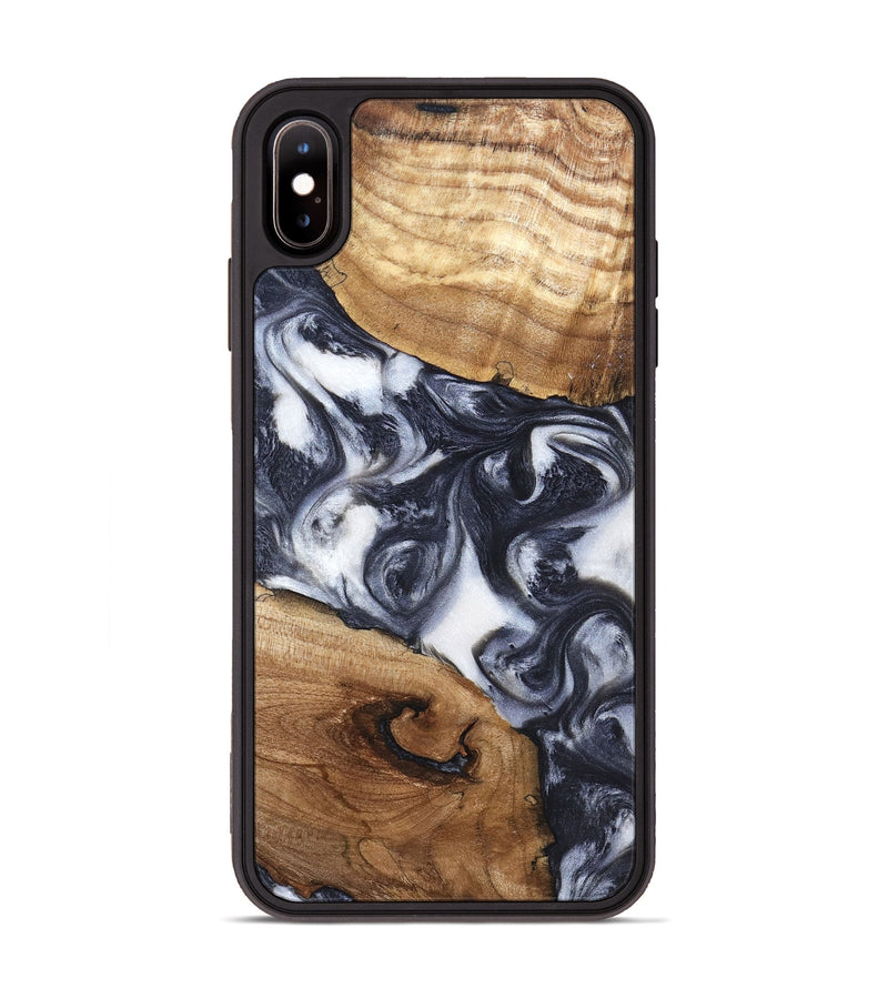iPhone Xs Max Wood Phone Case - Anais (Black & White, 819365)
