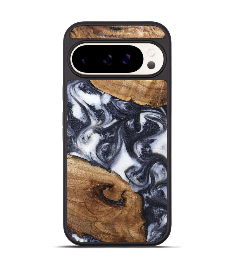 Pixel 9 Pro Wood Phone Case - Anais (Black & White, 819365)