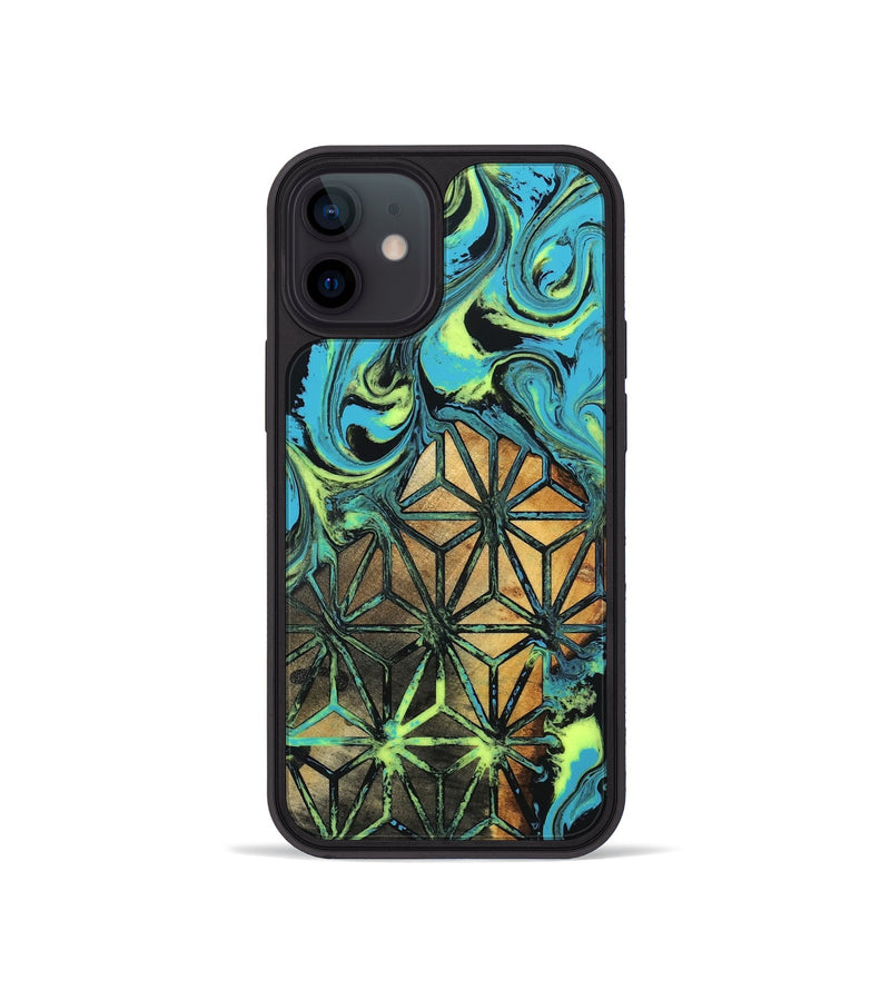 iPhone 12 mini Wood Phone Case - Verla (Neon, 819367)
