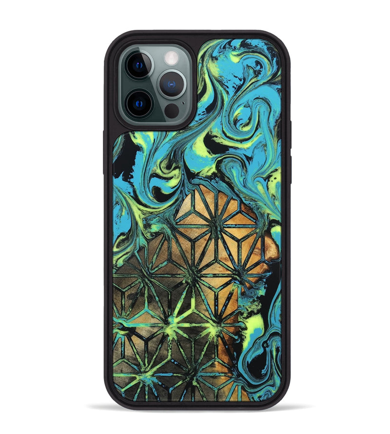 iPhone 12 Pro Max Wood Phone Case - Verla (Neon, 819367)