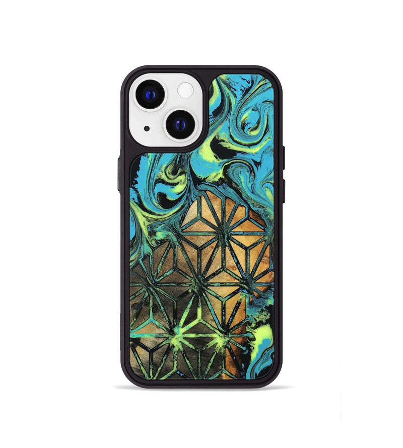 iPhone 13 mini Wood Phone Case - Verla (Neon, 819367)