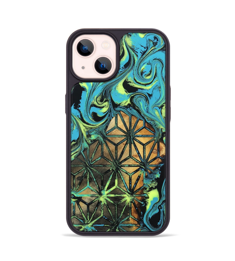 iPhone 14 Wood Phone Case - Verla (Neon, 819367)