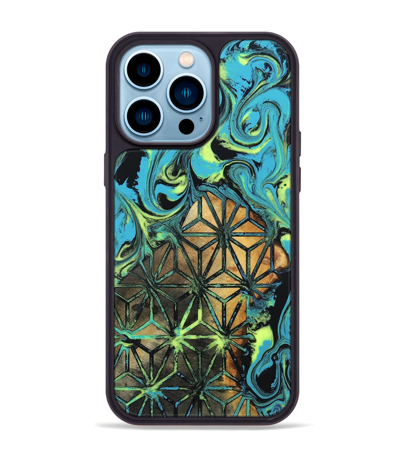 iPhone 14 Pro Max Wood Phone Case - Verla (Neon, 819367)