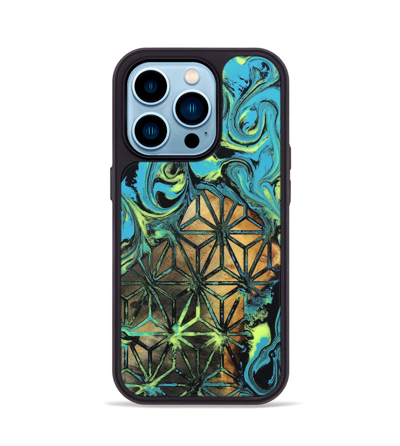 iPhone 14 Pro Wood Phone Case - Verla (Neon, 819367)