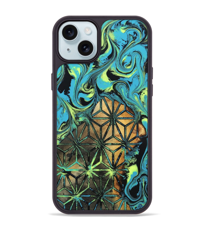 iPhone 15 Plus Wood Phone Case - Verla (Neon, 819367)