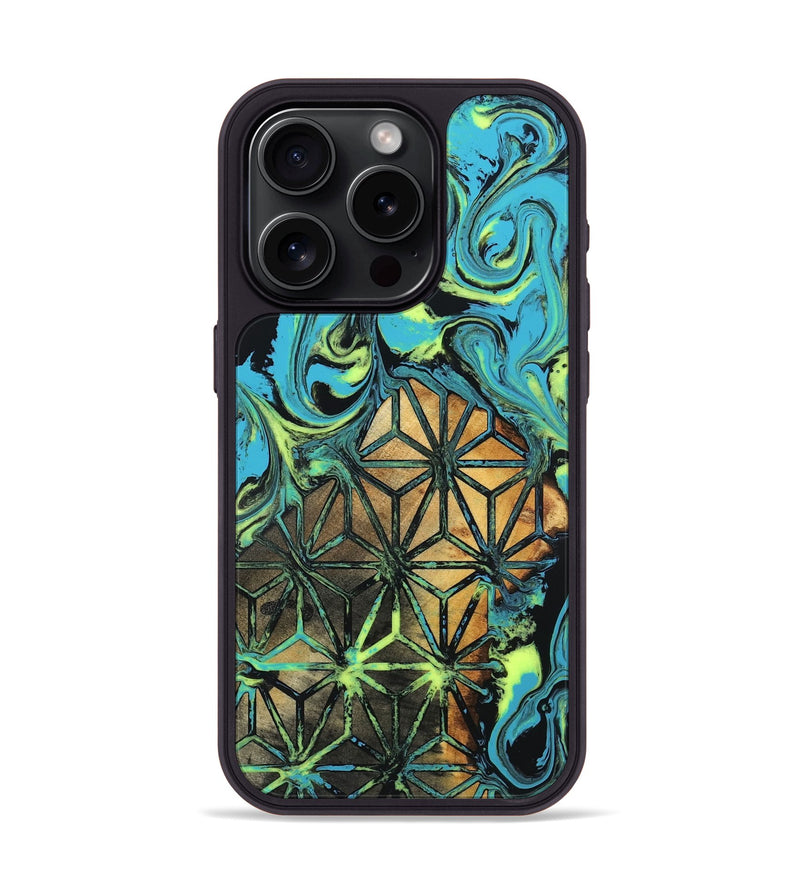 iPhone 15 Pro Wood Phone Case - Verla (Neon, 819367)