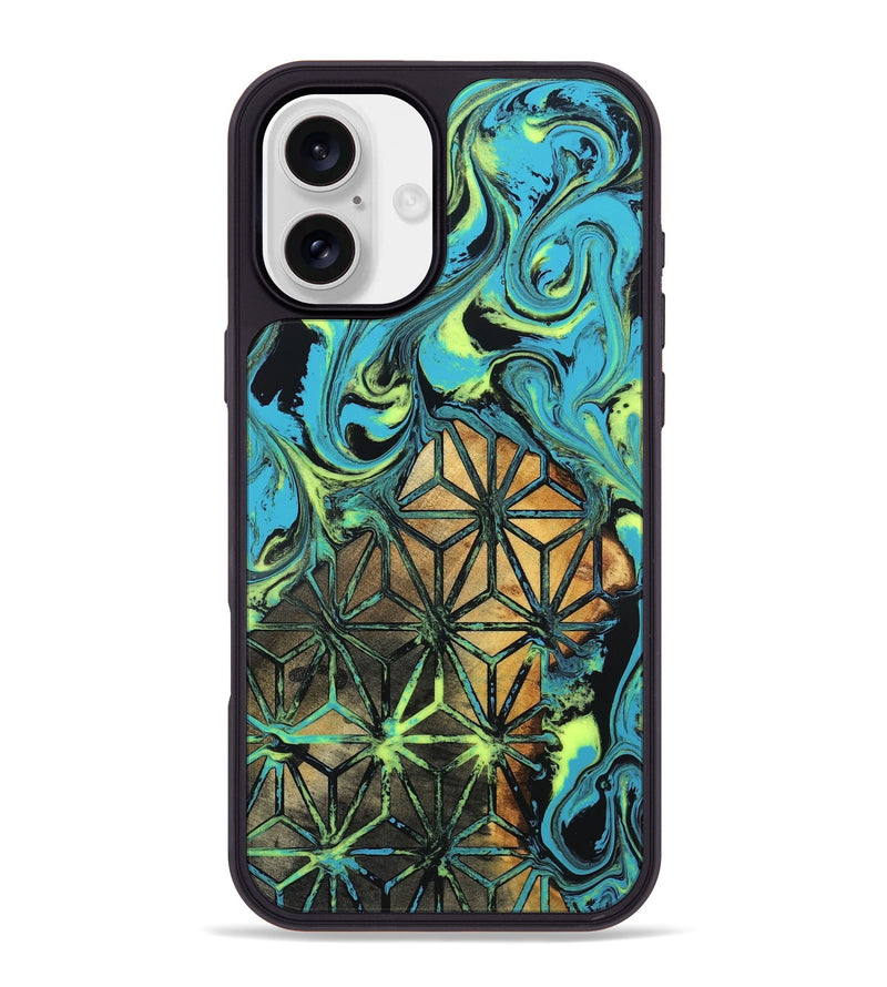 iPhone 16 Plus Wood Phone Case - Verla (Neon, 819367)