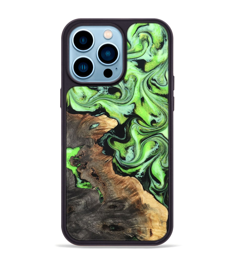 iPhone 14 Pro Max Wood Phone Case - Zamir (Neon, 819368)