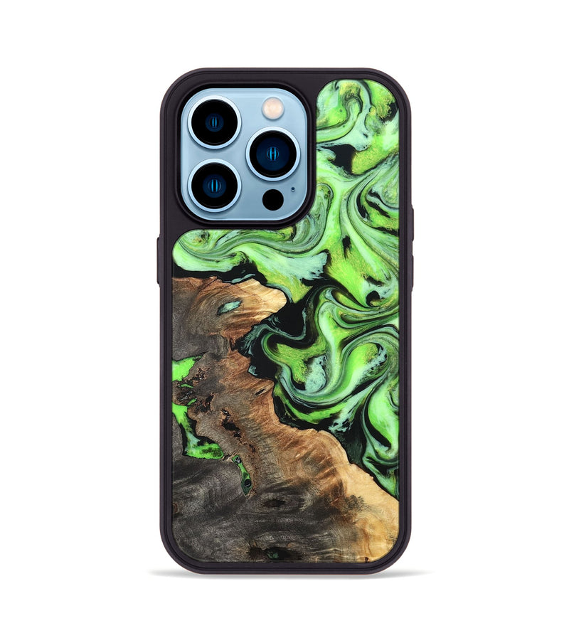 iPhone 14 Pro Wood Phone Case - Zamir (Neon, 819368)