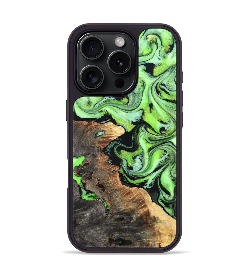 iPhone 16 Pro Wood Phone Case - Zamir (Neon, 819368)
