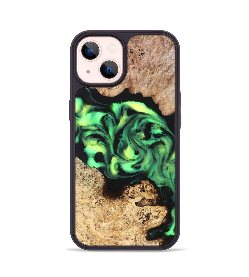 iPhone 14 Wood Phone Case - Burl (Neon, 819369)