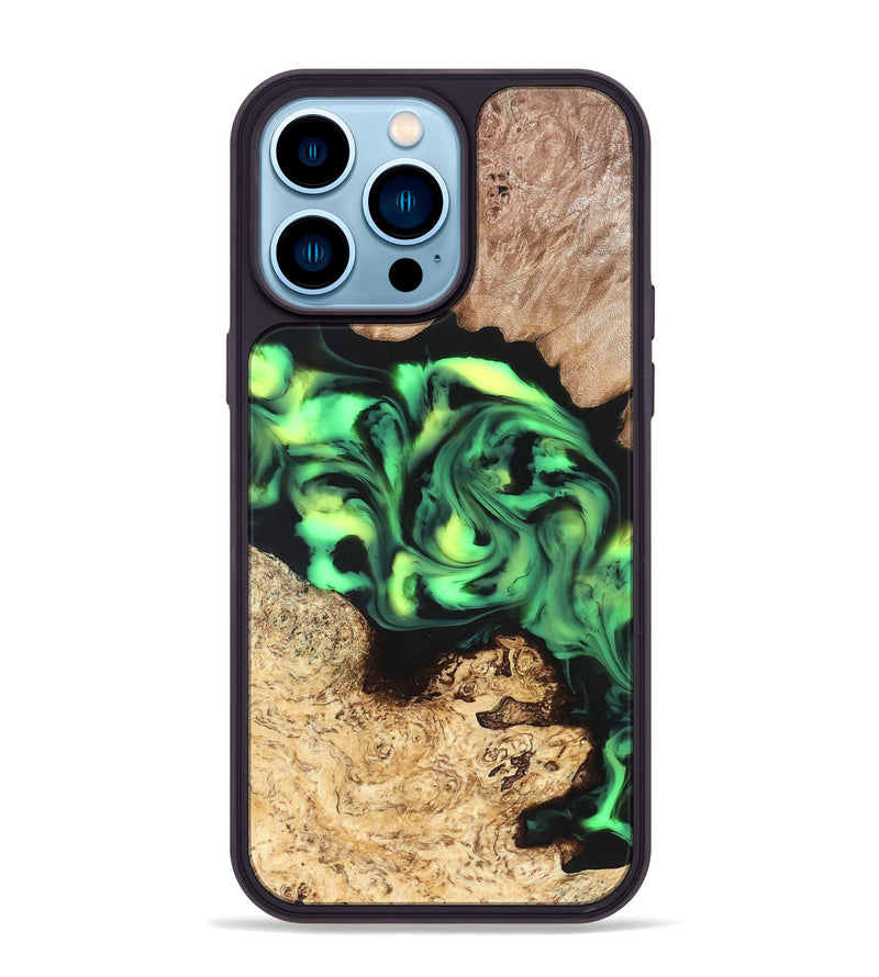 iPhone 14 Pro Max Wood Phone Case - Burl (Neon, 819369)