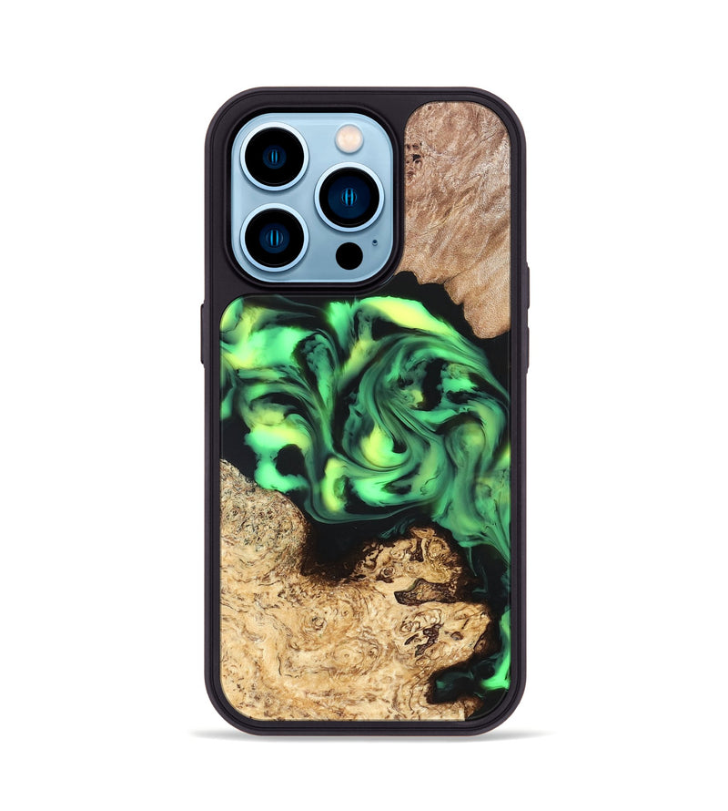 iPhone 14 Pro Wood Phone Case - Burl (Neon, 819369)