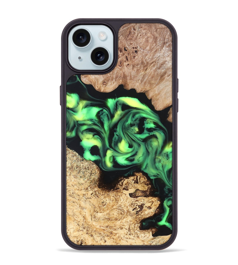 iPhone 15 Plus Wood Phone Case - Burl (Neon, 819369)