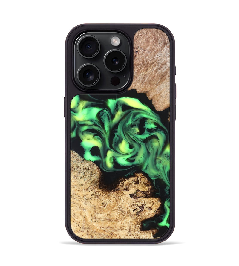 iPhone 15 Pro Wood Phone Case - Burl (Neon, 819369)