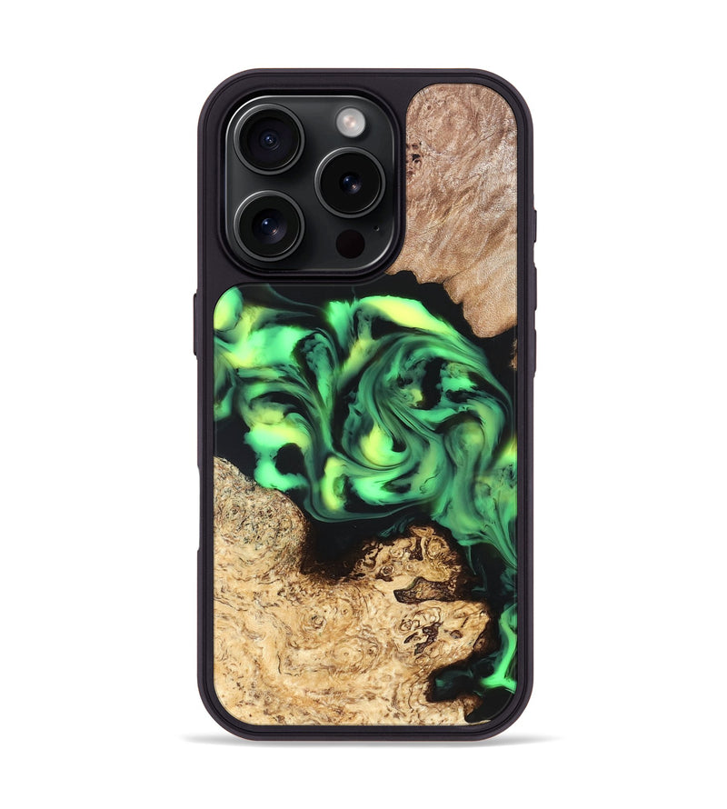 iPhone 16 Pro Wood Phone Case - Burl (Neon, 819369)