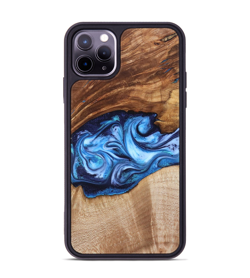 iPhone 11 Pro Max Wood Phone Case - Rylan (Blue, 819385)