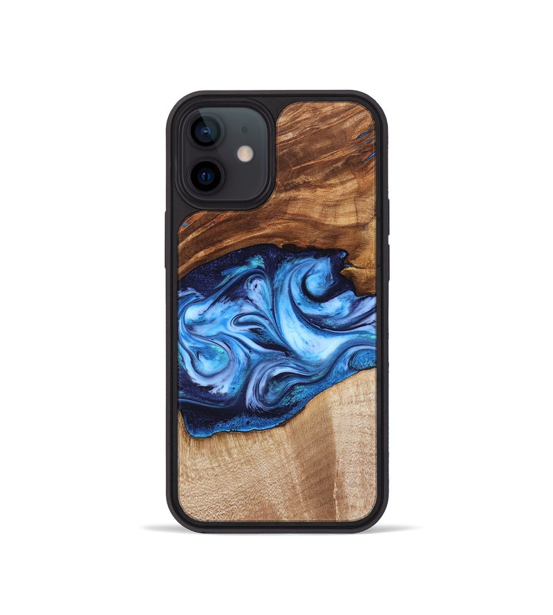 iPhone 12 mini Wood Phone Case - Rylan (Blue, 819385)