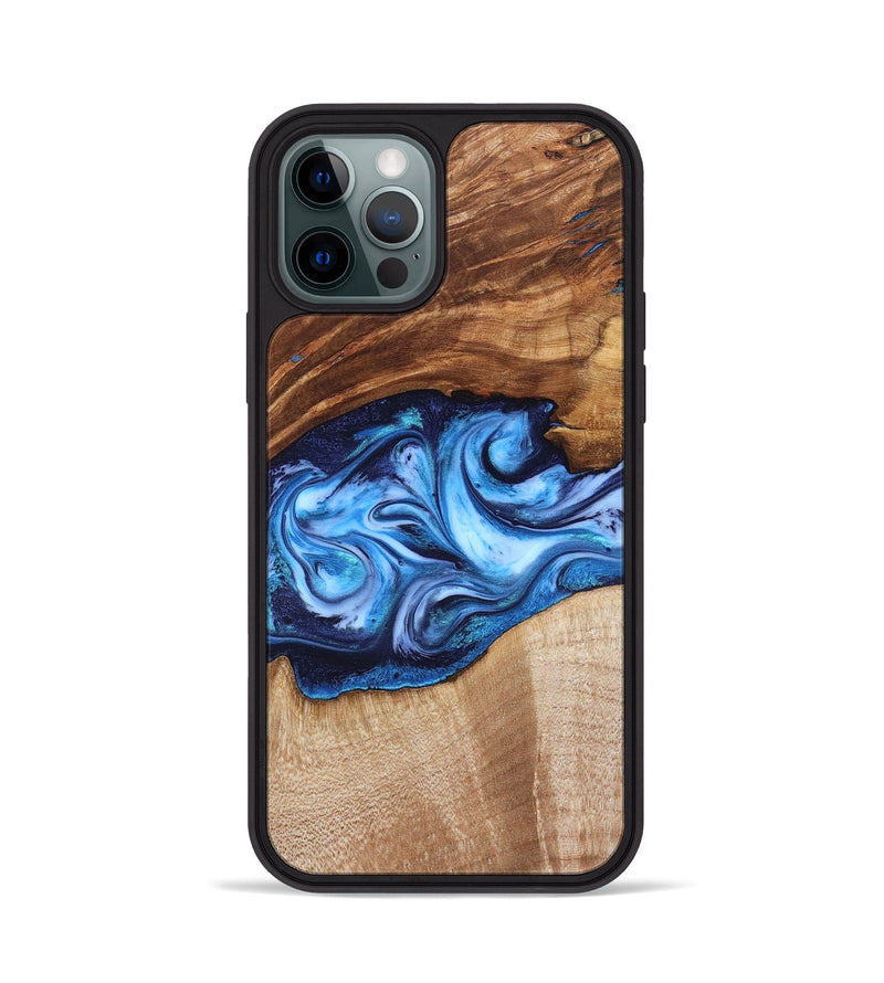 iPhone 12 Pro Wood Phone Case - Rylan (Blue, 819385)
