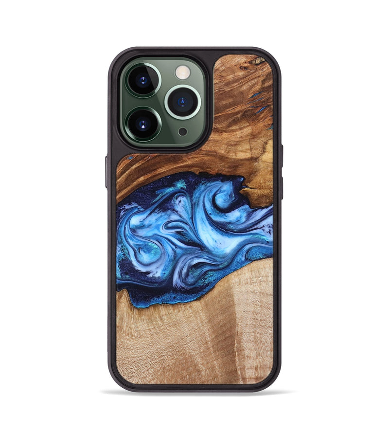 iPhone 13 Pro Wood Phone Case - Rylan (Blue, 819385)