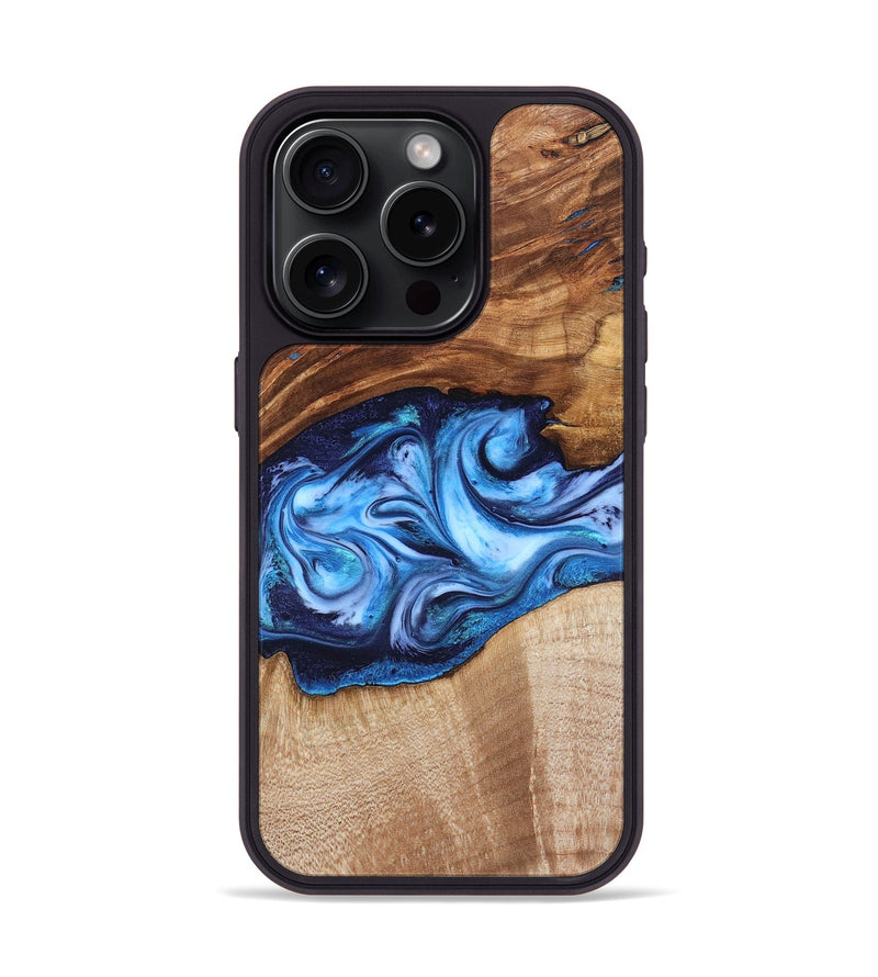iPhone 15 Pro Wood Phone Case - Rylan (Blue, 819385)