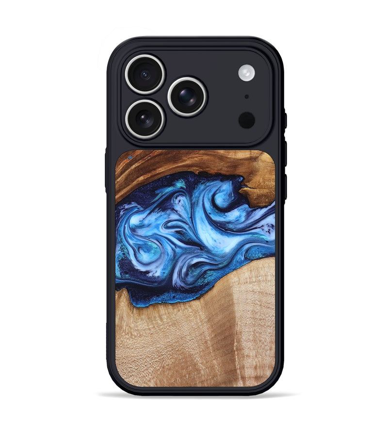 iPhone 17 Pro Wood Phone Case - Rylan (Blue, 819385)