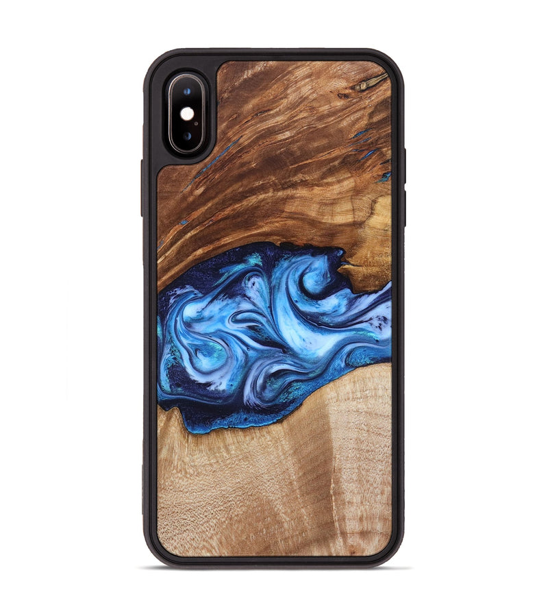 iPhone Xs Max Wood Phone Case - Rylan (Blue, 819385)