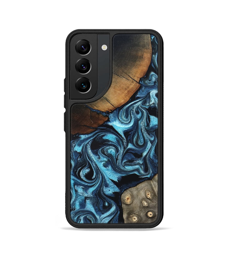 Galaxy S22 Wood Phone Case - Semaj (Blue, 819386)