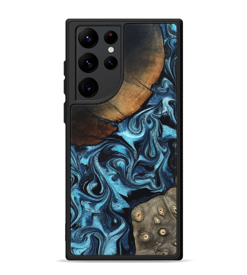 Galaxy S22 Ultra Wood Phone Case - Semaj (Blue, 819386)