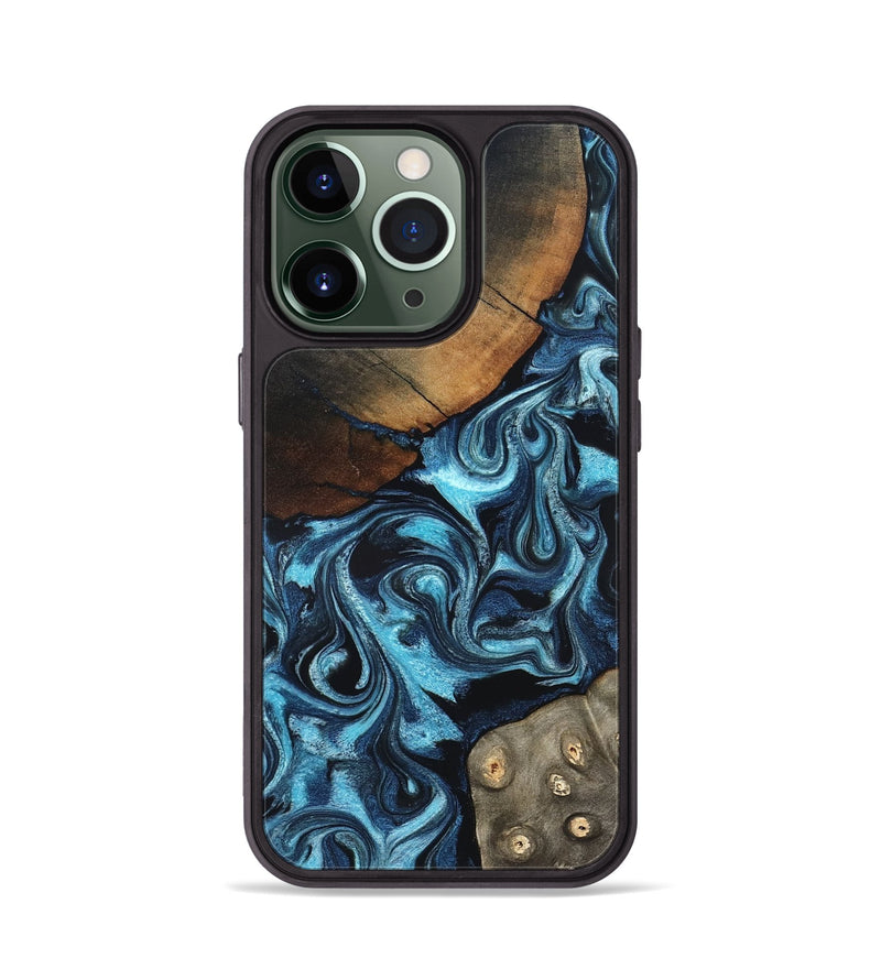 iPhone 13 Pro Wood Phone Case - Semaj (Blue, 819386)