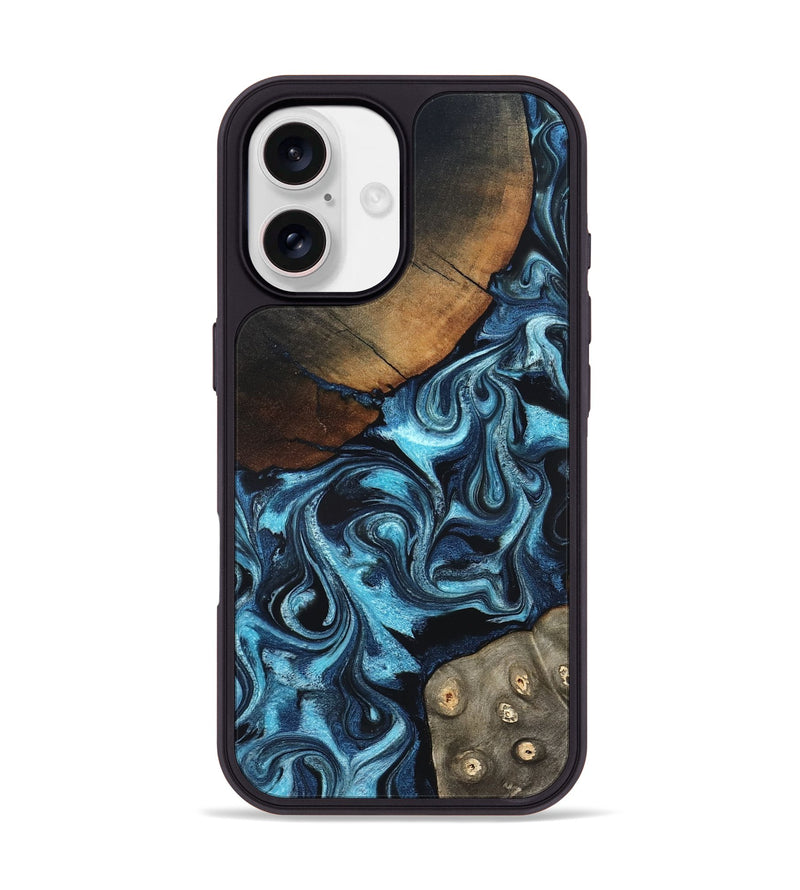 iPhone 17 Wood Phone Case - Semaj (Blue, 819386)