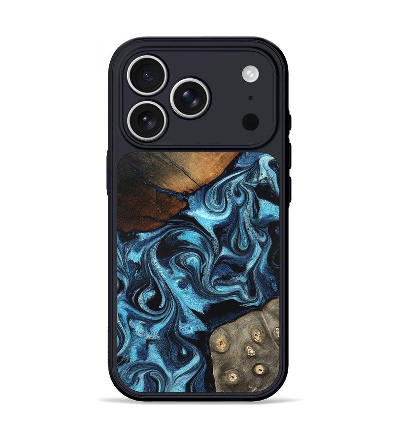iPhone 17 Pro Wood Phone Case - Semaj (Blue, 819386)