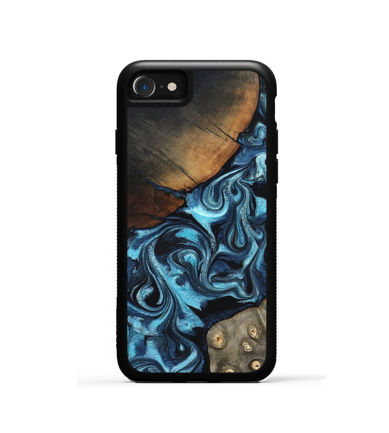 iPhone SE Wood Phone Case - Semaj (Blue, 819386)