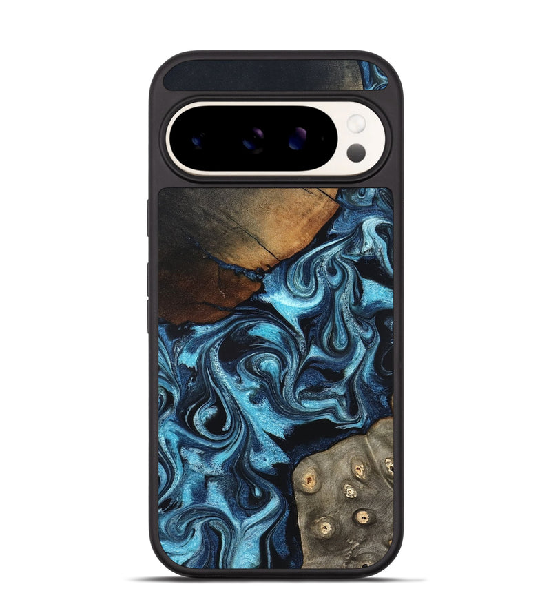 Pixel 9 Wood Phone Case - Semaj (Blue, 819386)